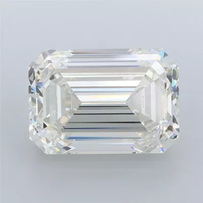 7.27ct H VVS2 Rare Carat Ideal Cut Emerald Lab Grown Diamond