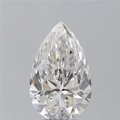 6.02ct G SI1 Rare Carat Ideal Cut Pear Diamond