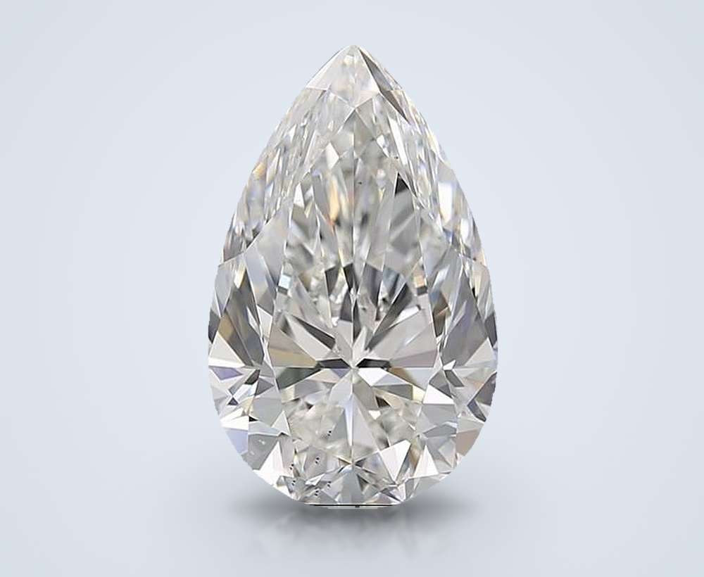 6.02ct G SI1 Rare Carat Ideal Cut Pear Diamond