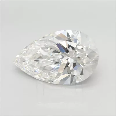 5.02ct F VS1 Rare Carat Ideal Cut Pear Lab Grown Diamond