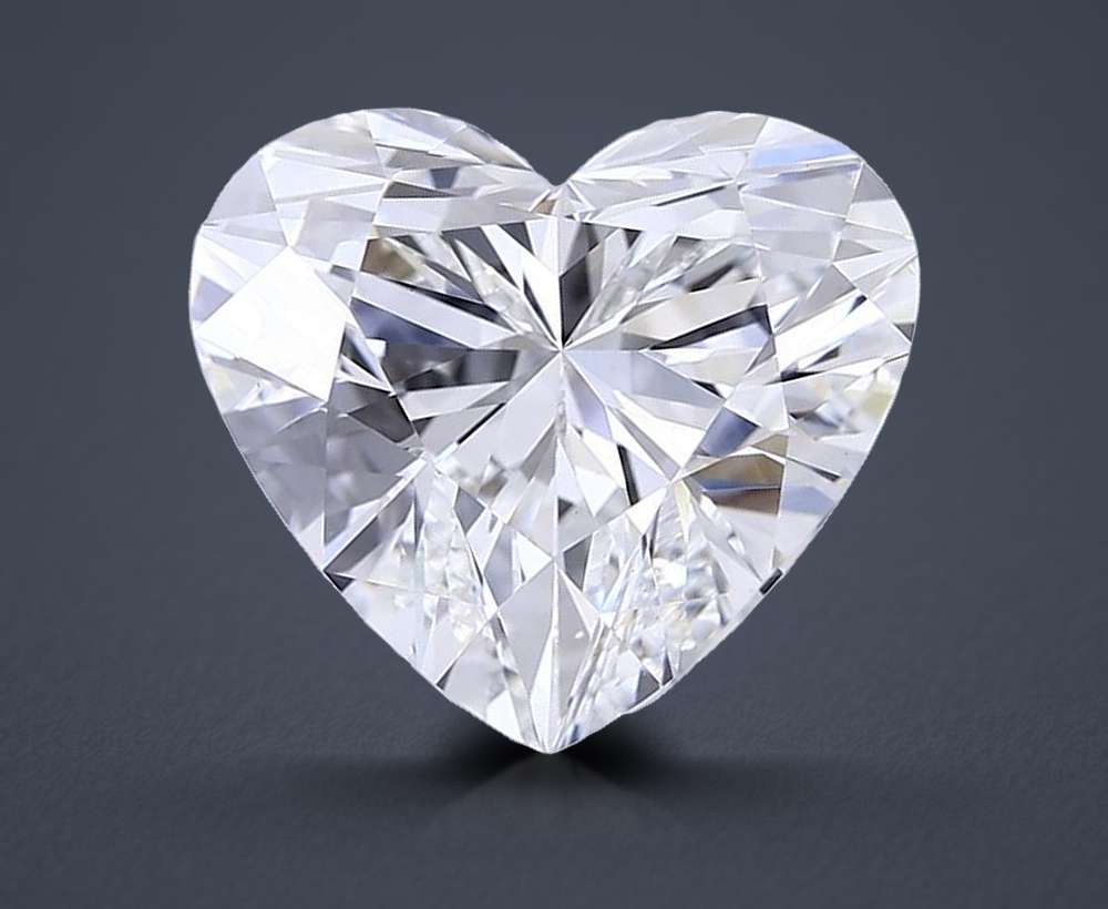 6.53ct F VVS2 Rare Carat Ideal Cut Heart Lab Grown Diamond