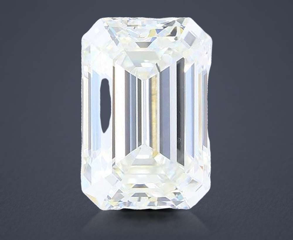 6.08ct F VS1 Very Good Cut Emerald Lab Grown Diamond