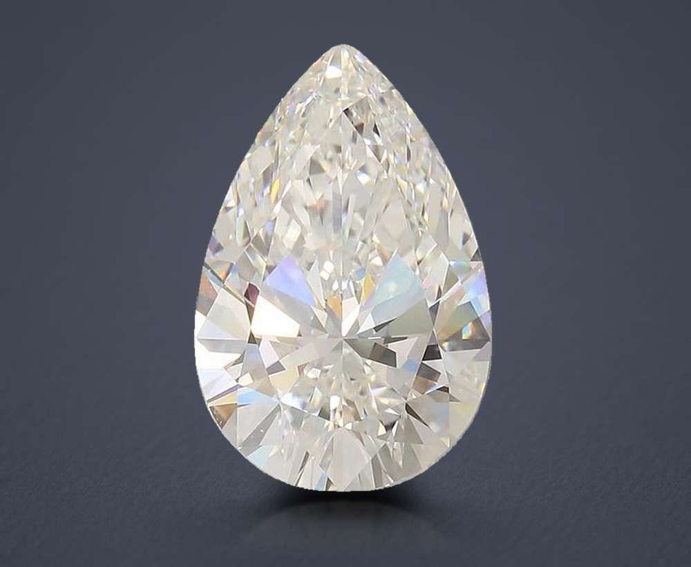 5.56ct F VS1 Rare Carat Ideal Cut Pear Lab Grown Diamond