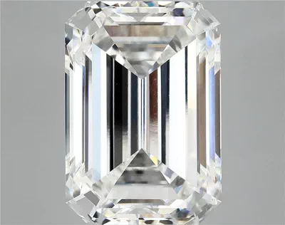 14.75ct F VVS2 Rare Carat Ideal Cut Emerald Lab Grown Diamond