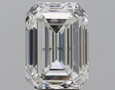 4.02ct H SI1 Rare Carat Ideal Cut Emerald Diamond