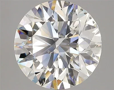 4.11ct H SI2 Rare Carat Ideal Cut Round Diamond