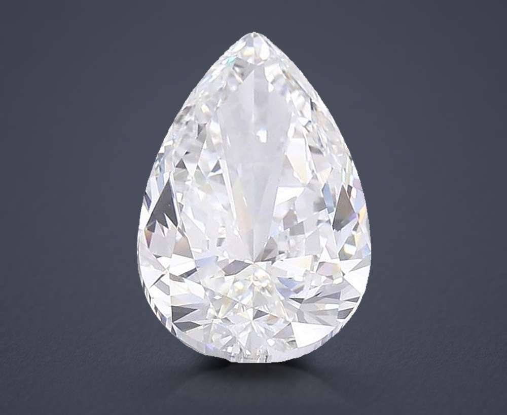 15.01ct F VVS2 Very Good Cut Pear Lab Grown Diamond
