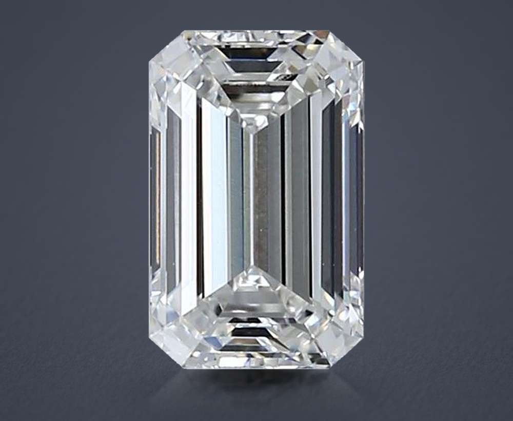 1.38ct E VVS2 Excellent Cut Emerald Lab Grown Diamond