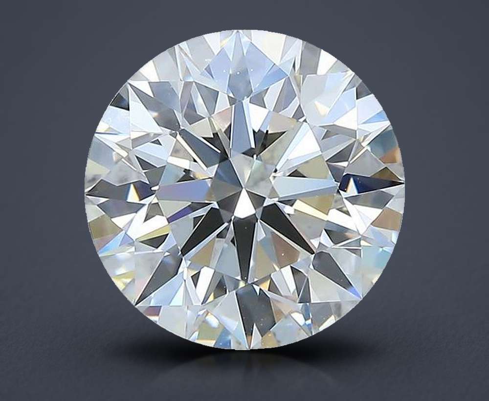 3.32ct H VVS1 Rare Carat Ideal Cut Round Diamond