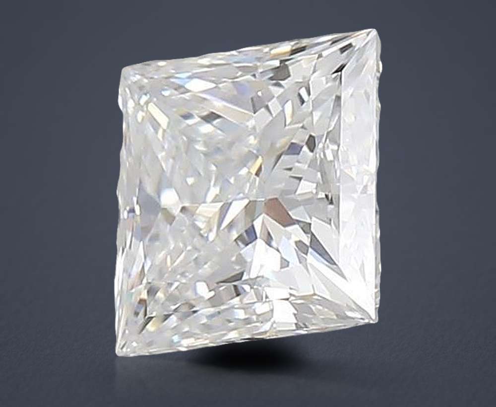 2.01ct E VVS2 Rare Carat Ideal Cut Princess Lab Grown Diamond