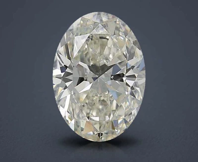 4.01ct K SI2 Rare Carat Ideal Cut Oval Diamond
