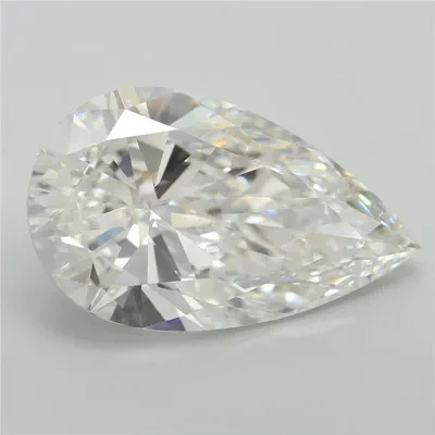 9.76ct E VVS2 Rare Carat Ideal Cut Pear Lab Grown Diamond