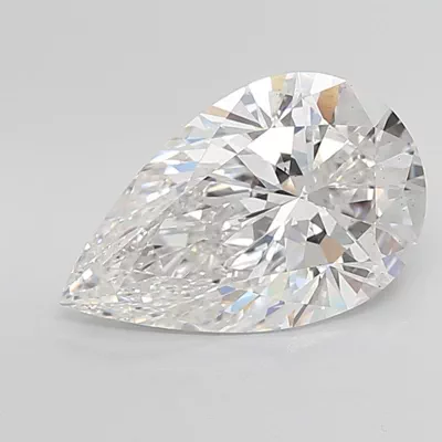 5.10ct F VS2 Rare Carat Ideal Cut Pear Lab Grown Diamond