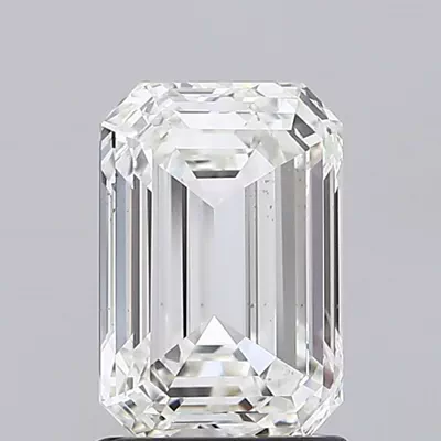 1.86ct H VS2 Rare Carat Ideal Cut Emerald Lab Grown Diamond