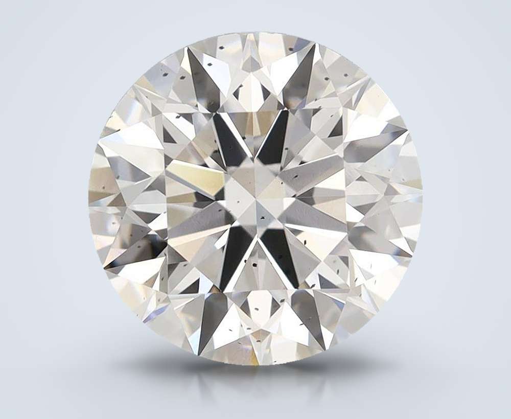 5.02ct F SI1 Rare Carat Ideal Cut Round Lab Grown Diamond