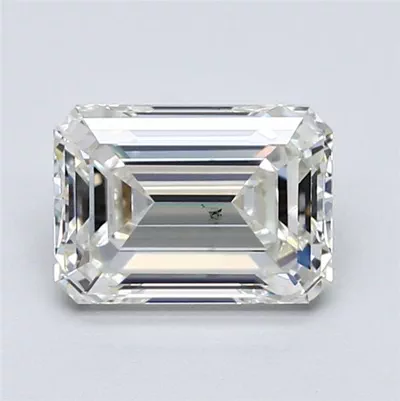 2.01ct I SI1 Rare Carat Ideal Cut Emerald Diamond