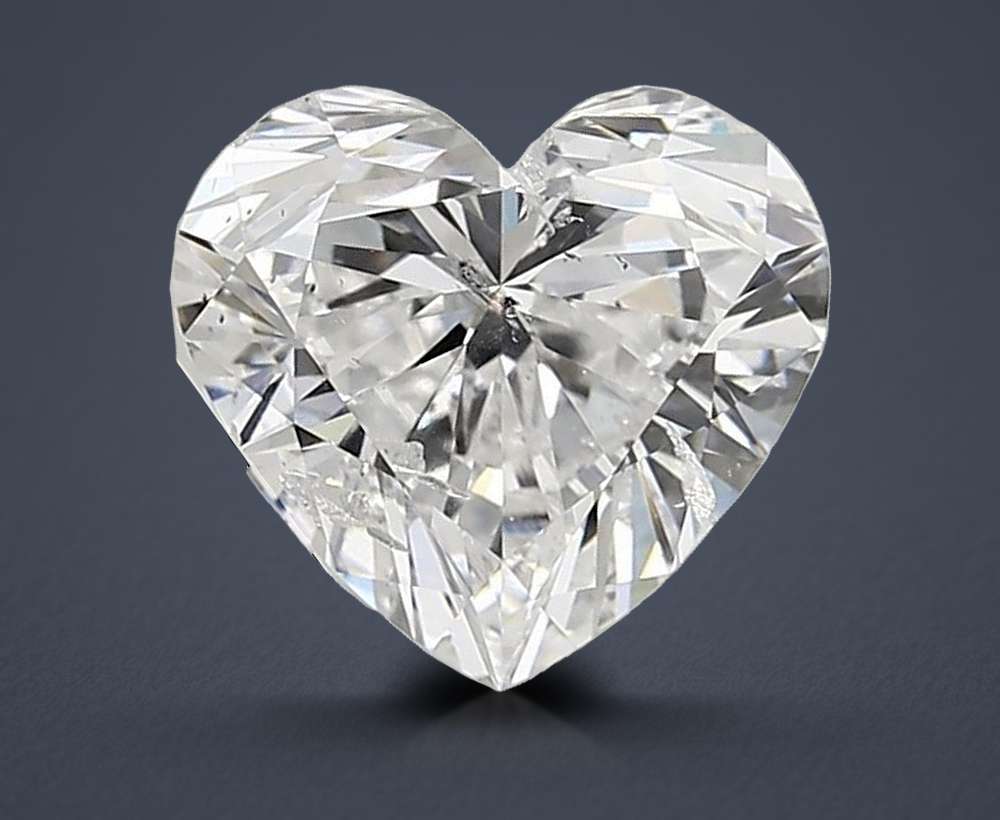 3.01ct D SI2 Rare Carat Ideal Cut Heart Diamond