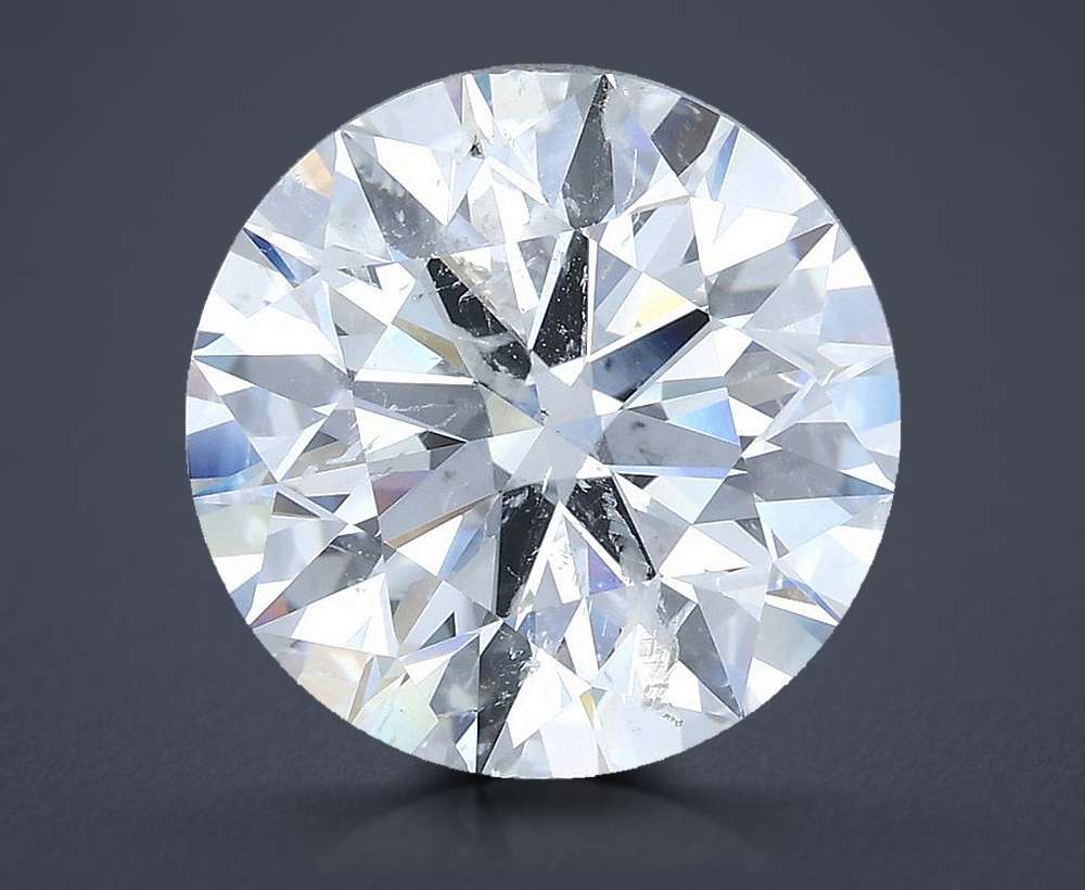 4.01ct H SI2 Rare Carat Ideal Cut Round Diamond