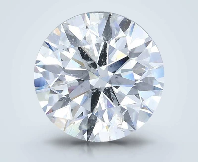 4.01ct H SI2 Rare Carat Ideal Cut Round Diamond