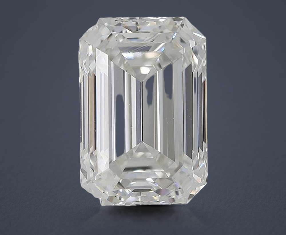 3.01ct H VS2 Excellent Cut Emerald Diamond