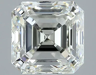 3.01ct J VS1 Rare Carat Ideal Cut Asscher Diamond