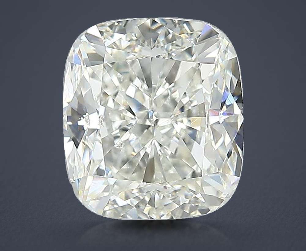 3.00ct K SI2 Rare Carat Ideal Cut Cushion Diamond