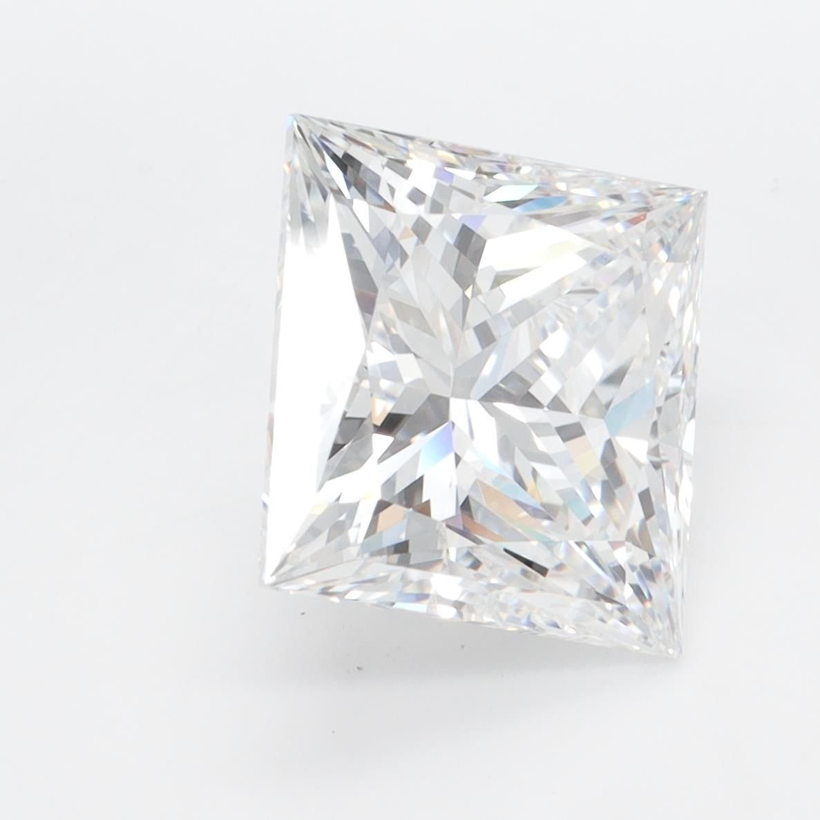 5.09ct D IF Rare Carat Ideal Cut Princess Lab Grown Diamond