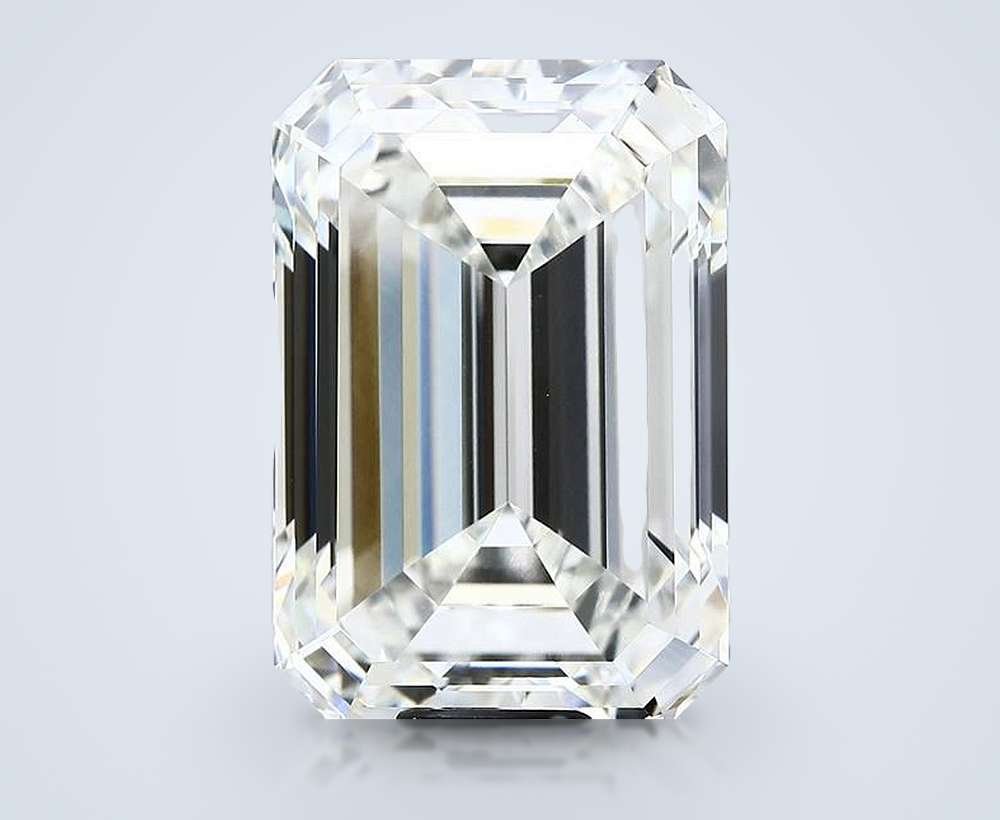 20.07ct H VVS2 Rare Carat Ideal Cut Emerald Lab Grown Diamond