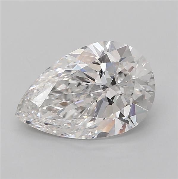 3.05ct E VS1 Rare Carat Ideal Cut Pear Lab Grown Diamond