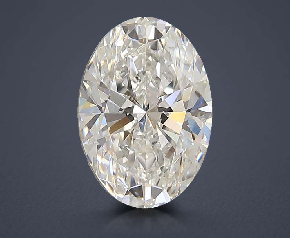 3.06ct E VVS2 Rare Carat Ideal Cut Oval Lab Grown Diamond