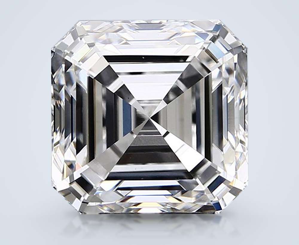 7.01ct G VS1 Rare Carat Ideal Cut Asscher Lab Grown Diamond