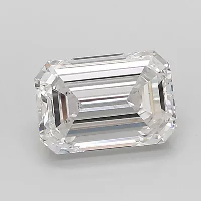 3.09ct F VS1 Rare Carat Ideal Cut Emerald Lab Grown Diamond