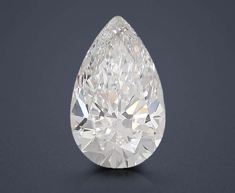 2.30ct E VVS2 Rare Carat Ideal Cut Pear Lab Grown Diamond