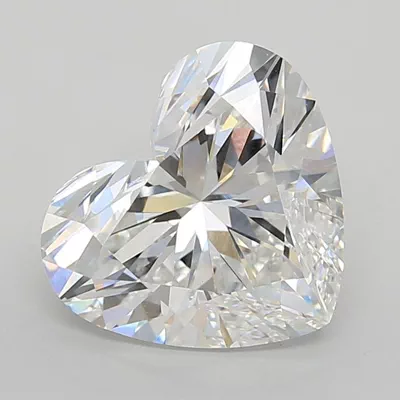 5.11ct F VVS2 Rare Carat Ideal Cut Heart Lab Grown Diamond