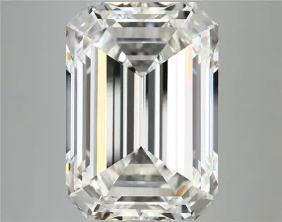 12.22ct F VVS2 Rare Carat Ideal Cut Emerald Lab Grown Diamond