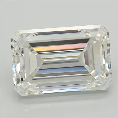 5.35ct F VS1 Excellent Cut Emerald Lab Grown Diamond