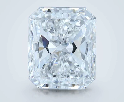 5.26ct E VS2 Rare Carat Ideal Cut Radiant Diamond