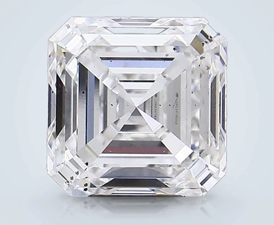 7.42ct F SI1 Very Good Cut Asscher Lab Grown Diamond