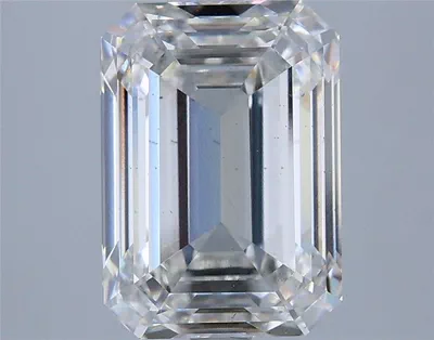 3.73ct F VS2 Rare Carat Ideal Cut Emerald Lab Grown Diamond