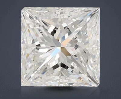 2.86ct F VVS2 Excellent Cut Princess Lab Grown Diamond