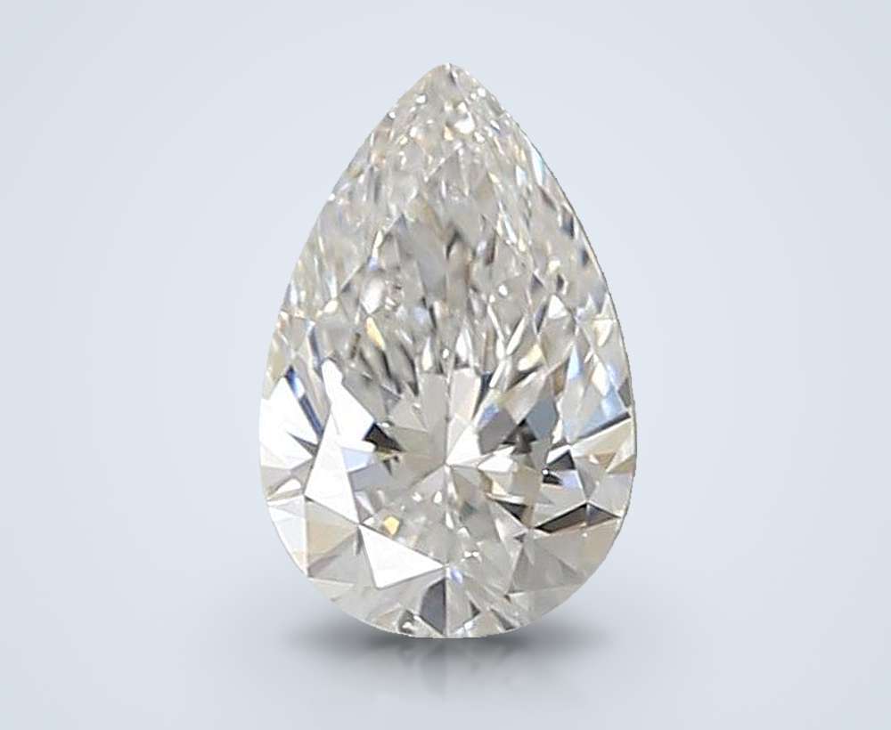 0.90ct E VS1 Rare Carat Ideal Cut Pear Lab Grown Diamond
