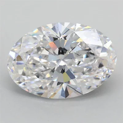2.72ct D VS1 Rare Carat Ideal Cut Oval Lab Grown Diamond