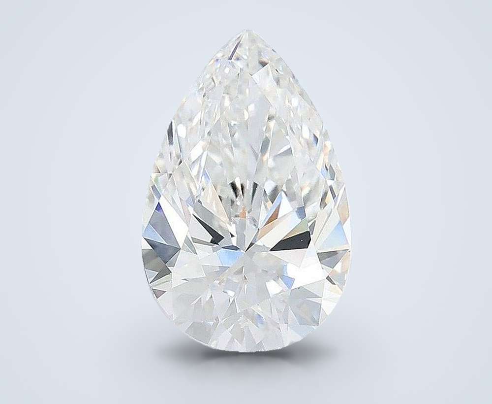 3.09ct E VS1 Rare Carat Ideal Cut Pear Lab Grown Diamond