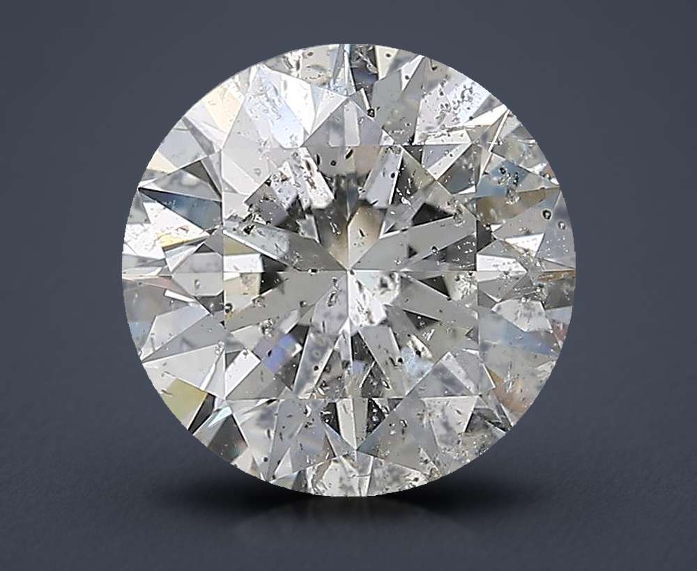 3.01ct F SI2 Rare Carat Ideal Cut Round Diamond
