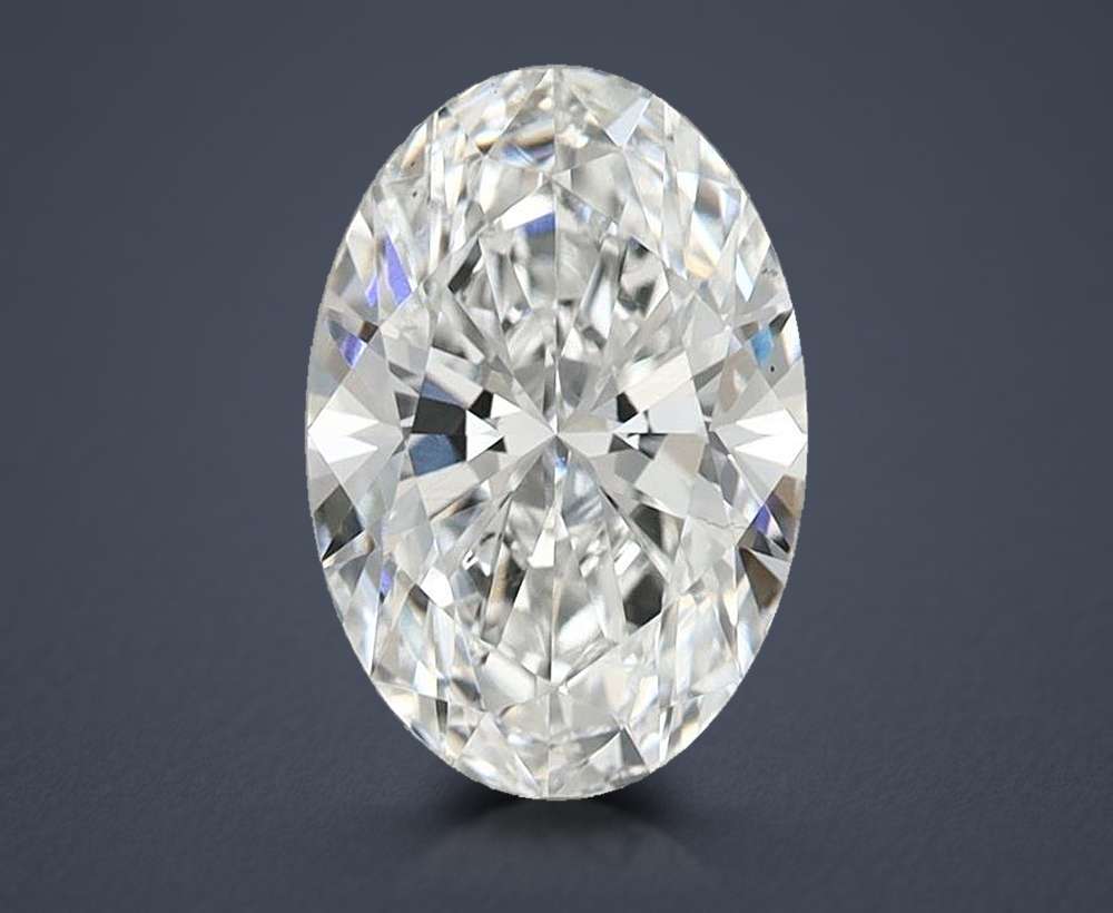 1.66ct D VS2 Rare Carat Ideal Cut Oval Lab Grown Diamond