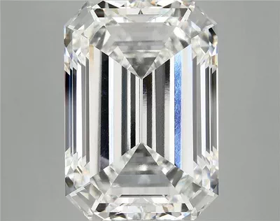 12.49ct F VVS2 Rare Carat Ideal Cut Emerald Lab Grown Diamond