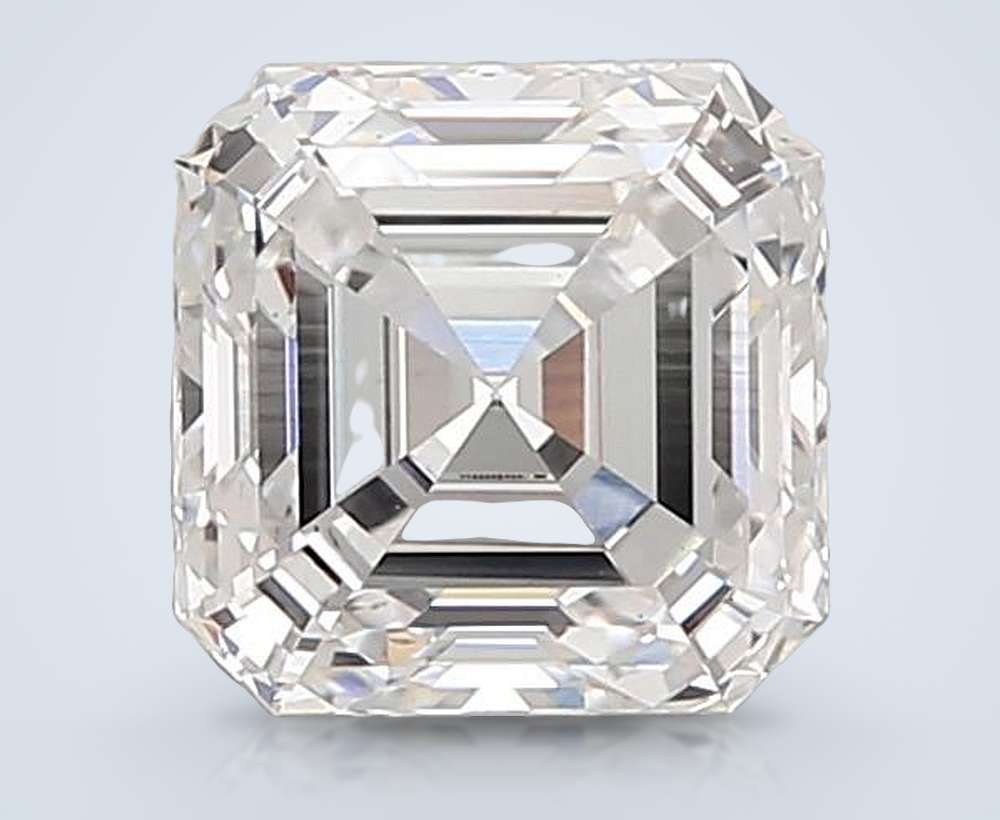 2.05ct F VS1 Rare Carat Ideal Cut Asscher Lab Grown Diamond