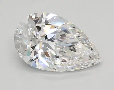 0.67ct D VVS2 Rare Carat Ideal Cut Pear Lab Grown Diamond