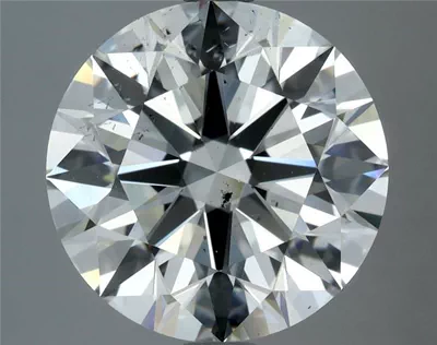4.03ct K SI2 Rare Carat Ideal Cut Round Diamond