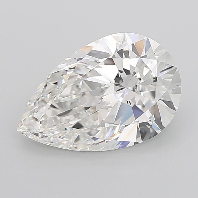 9.53ct F VS1 Rare Carat Ideal Cut Pear Lab Grown Diamond